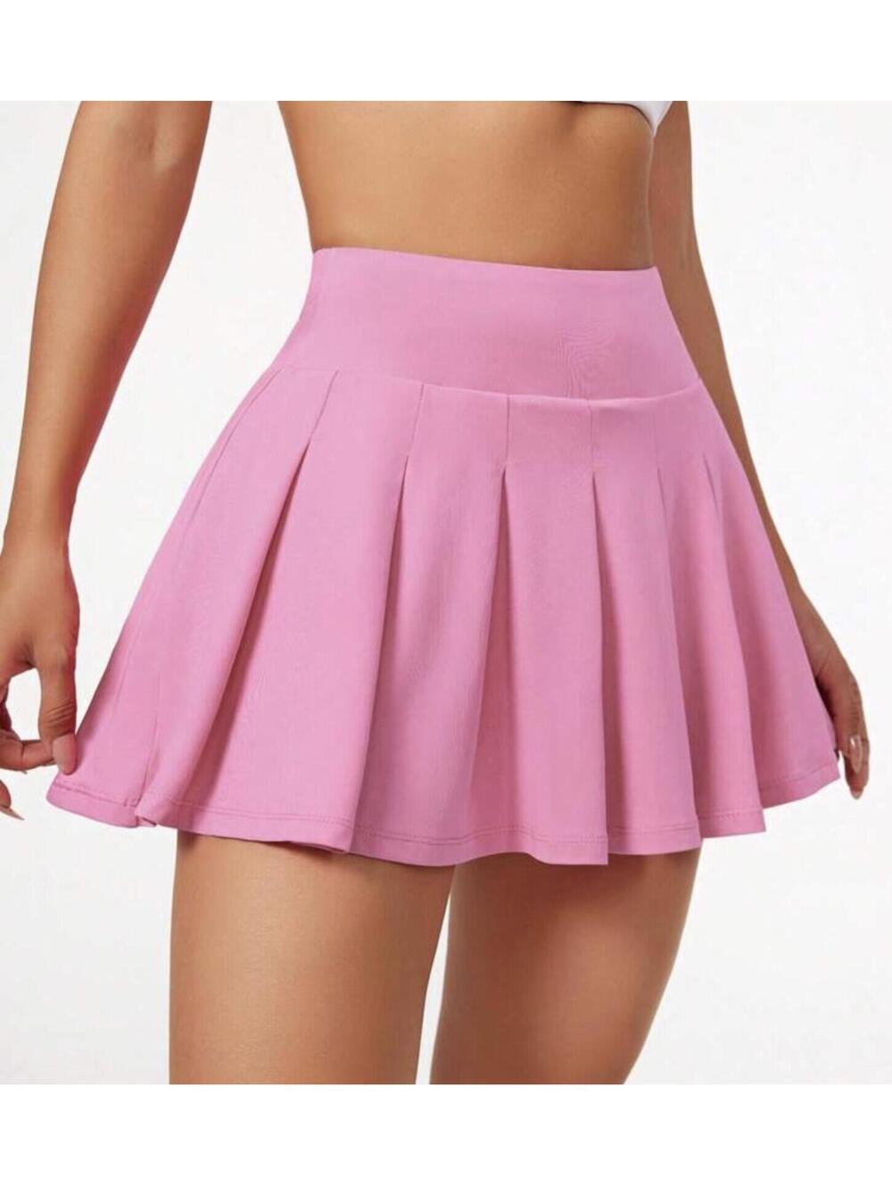 Indero Active Women's Solid Pleated Athletic Skort  Skirt Size L